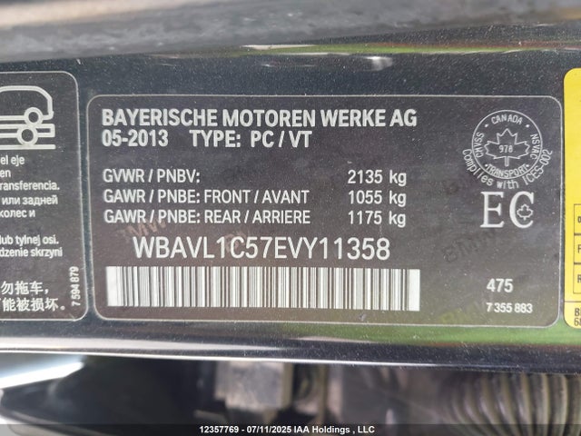 WBAVL1C57EVY11358 BMW X1