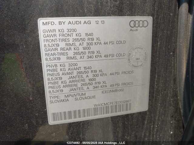 Audi 3.0t Tdi 2014 WA1CMCFE7ED012887 Image 19
