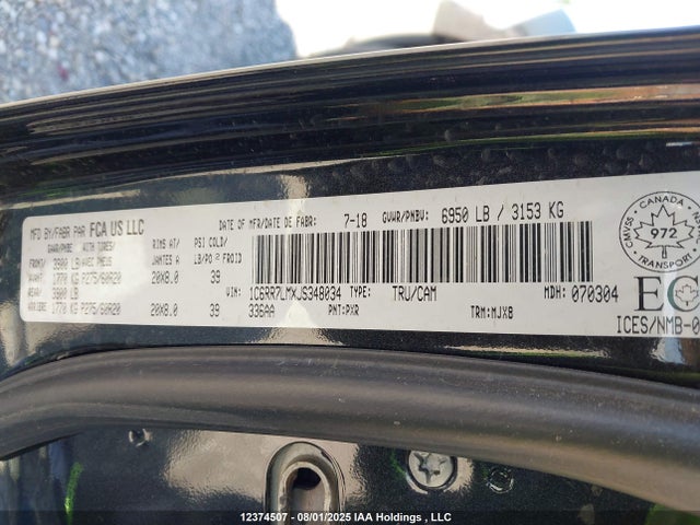 RAM 1500 2018 1C6RR7LMXJS348034 Image 9