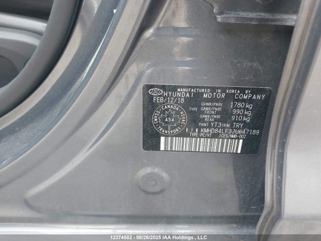 Hyundai mpi nu 2018 KMHD84LF3JU647189 Image 9