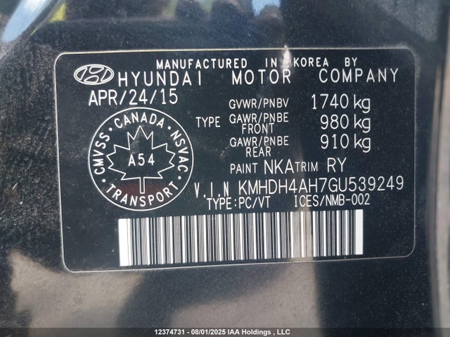 Hyundai dohc gdi nu 2016 KMHDH4AH7GU539249 Image 9