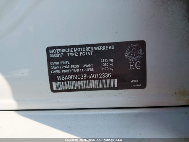 WBA8D9C38HA012336 BMW 330I