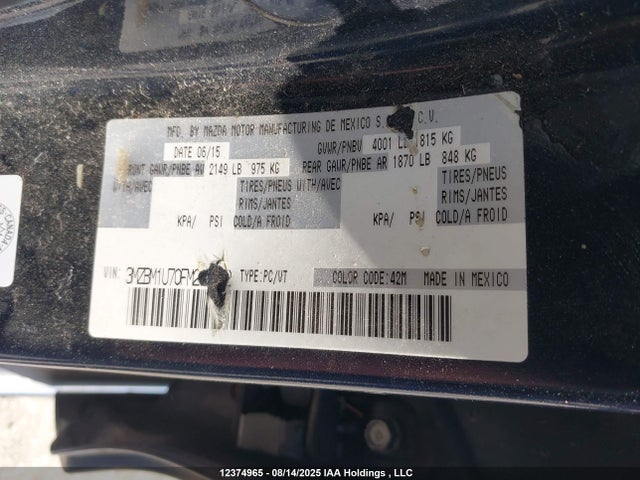 3MZBM1U70FM234992 Mazda pe