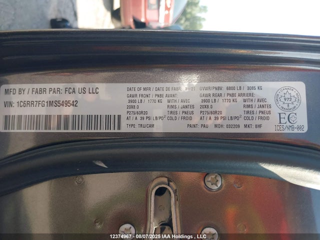 RAM 1500 2021 1C6RR7FG1MS549542 Image 9
