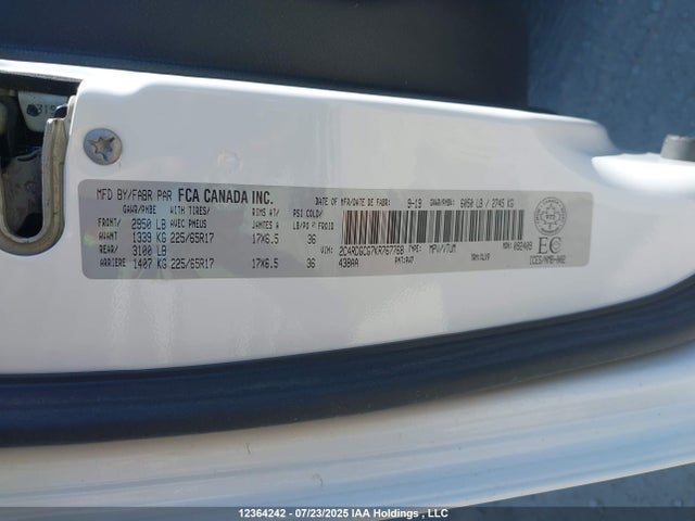 2C4RDGCG7KR767768 Dodge 2019