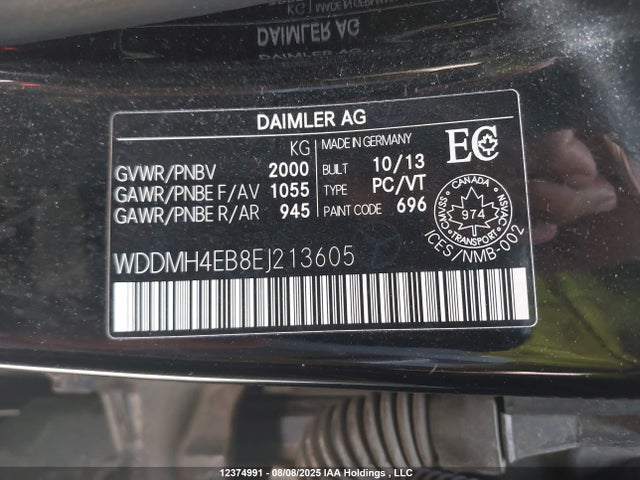 WDDMH4EB8EJ213605 Mercedes-Benz 2014