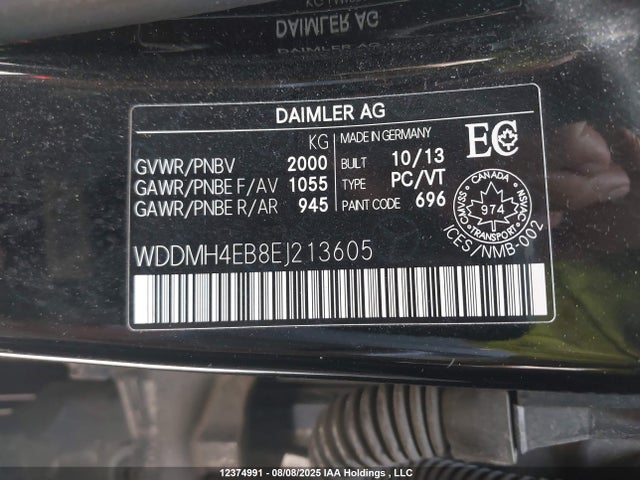 WDDMH4EB8EJ213605 Mercedes-Benz 2014