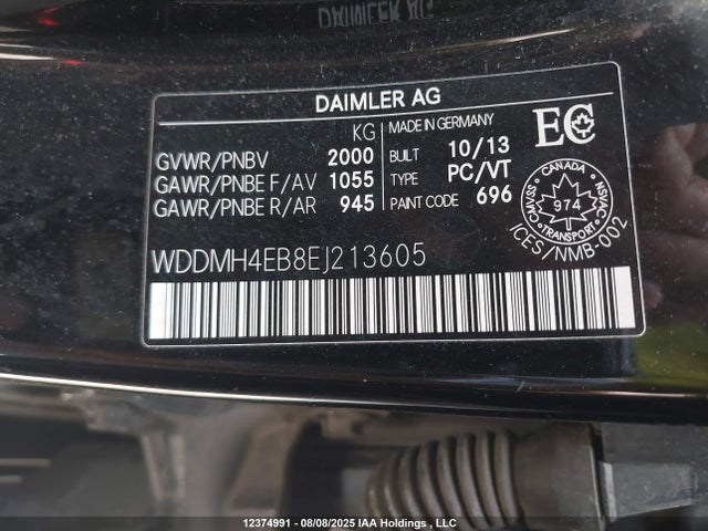 WDDMH4EB8EJ213605 Mercedes-Benz 2014