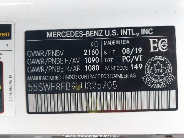 Mercedes-Benz m264 2020 55SWF8EB9LU325705 Image 19