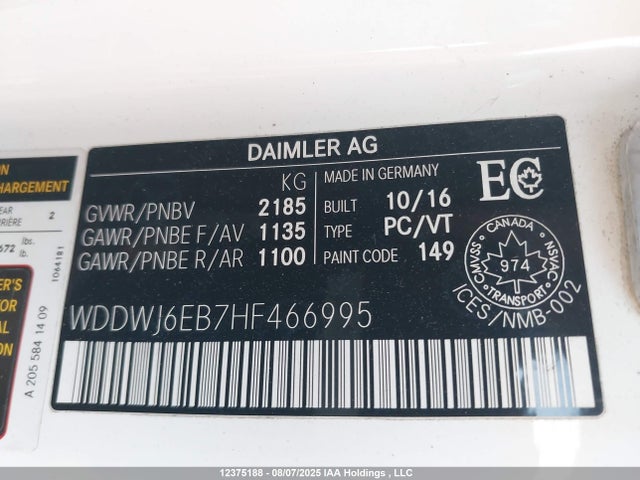 WDDWJ6EB7HF466995 Mercedes-Benz m276