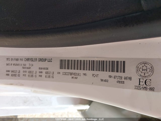 1C3CCCFB8FN531011 Chrysler 2015