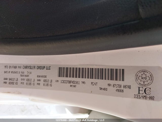 1C3CCCFB8FN531011 Chrysler 2015