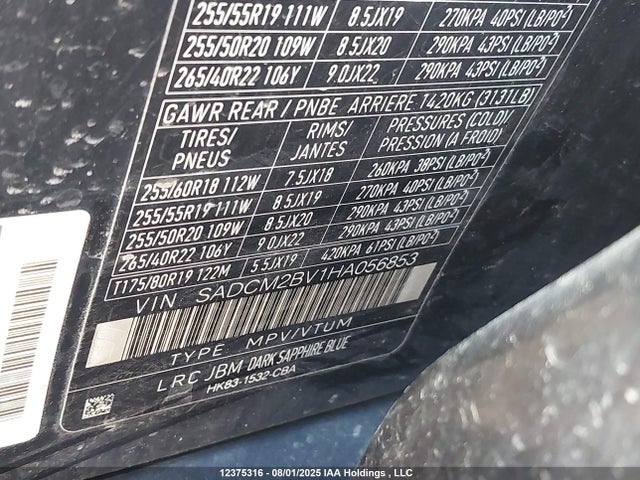 SADCM2BV1HA056853 Jaguar s/c lev3 sulev30