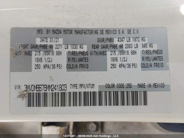 Mazda pe 2021 3MVDMBB76MM241803 Image 19