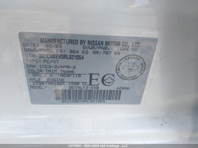 Nissan 2024 2024 3N1CN8EV0RL821054 Image 9