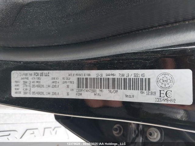RAM 1500 2019 1C6SRFHT4KN729681 Image 9