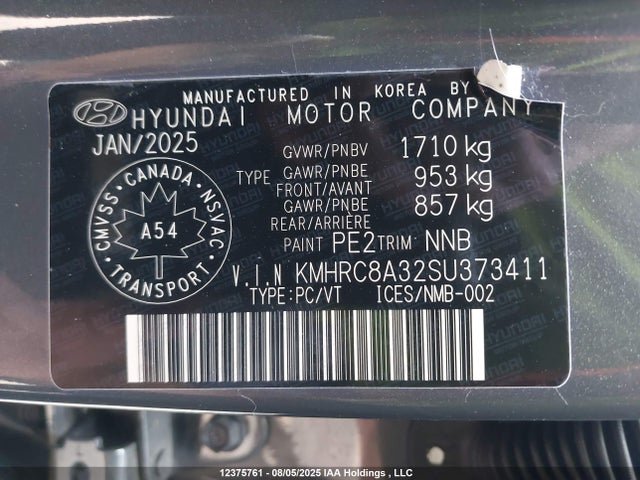 Hyundai mpi gamma ii 2025 KMHRC8A32SU373411 Image 9