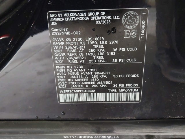 Volkswagen 3.6 fsi 2023 1V2FR2CA9PC540602 Image 19