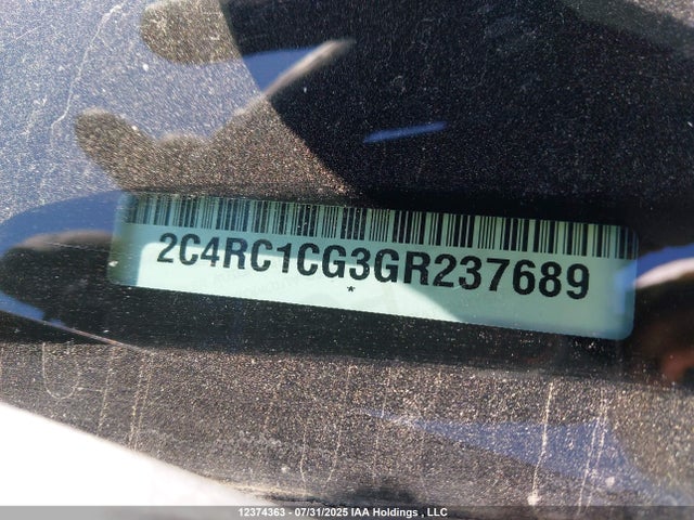 2C4RC1CG3GR237689 Chrysler 2016