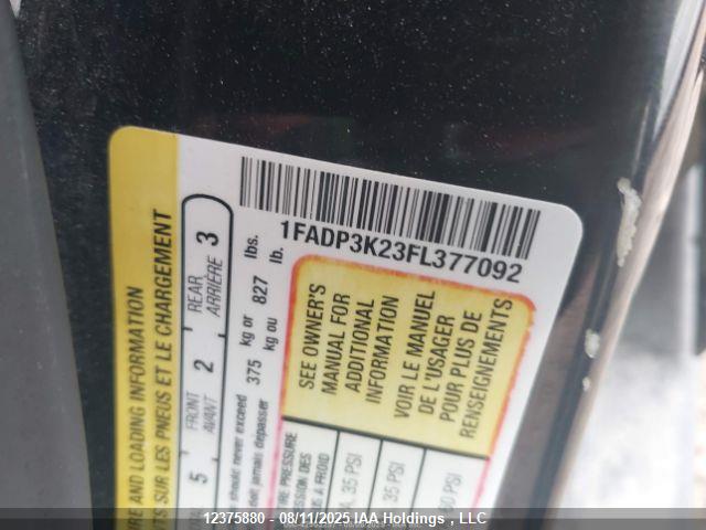 Aukcja sprzedaży 2015 Ford Focus Se, vin: 1FADP3K23FL377092, numer aukcji: 12375880