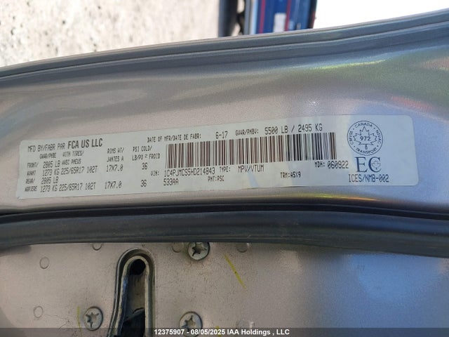 1C4PJMCS5HD214843 Jeep 2017