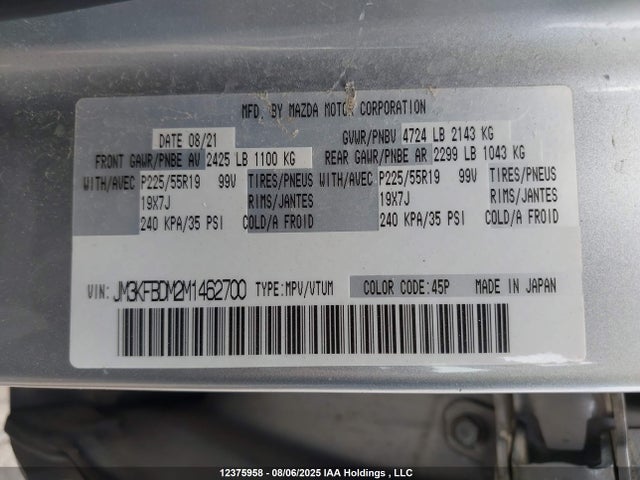 Mazda py cylinder decativation 2021 JM3KFBDM2M1462700 Image 9