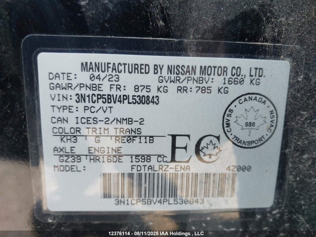 Nissan Kicks 2023 3N1CP5BV4PL530843 Image 9