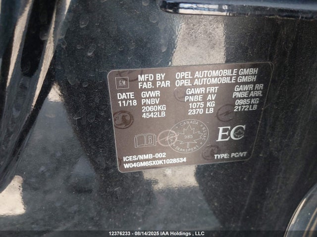 Buick Regal Preferred Ii 2019 W04GM6SX0K1028534 Image 9