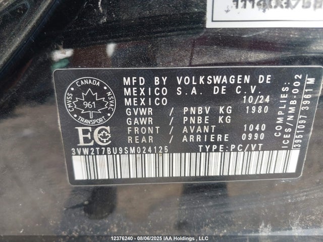Volkswagen tsi 2025 3VW2T7BU9SM024125 Image 9