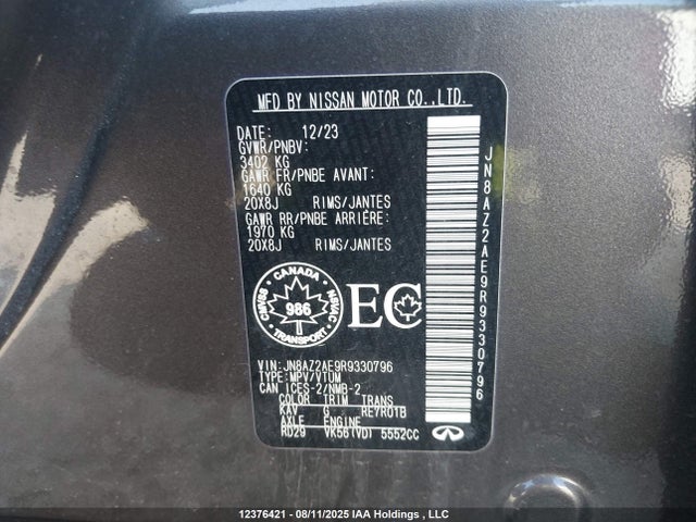 Infiniti QX80 2024 JN8AZ2AE9R9330796 Image 9