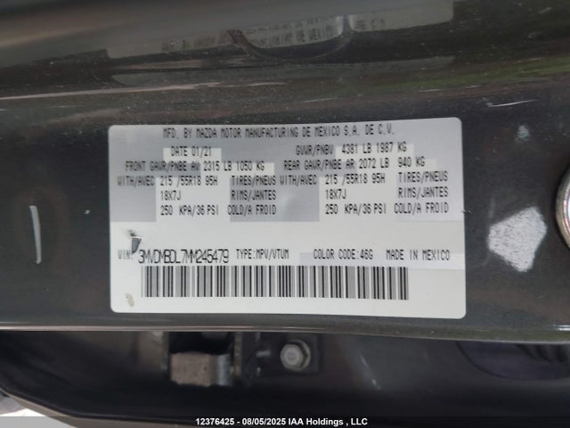 Mazda py 2021 3MVDMBDL7MM245479 Image 9