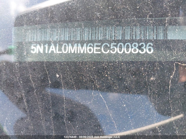 5N1AL0MM6EC500836 Infiniti QX60