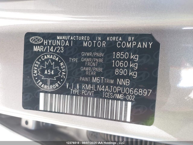 Hyundai gdi kappa 2023 KMHLN4AJ0PU066897 Image 9