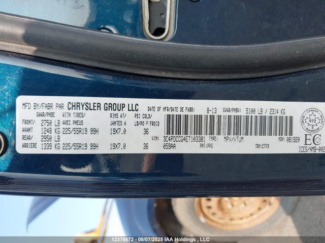 3C4PDCCG4ET103381 Dodge 2014