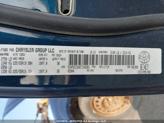 3C4PDCCG4ET103381 Dodge 2014