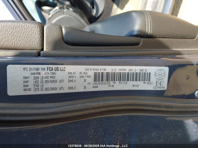 1C4RJFBT6KC813391 Jeep Grand Cherokee