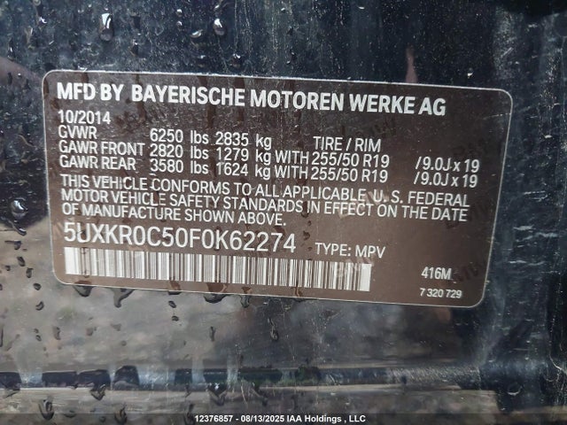 5UXKR0C50F0K62274 BMW X5