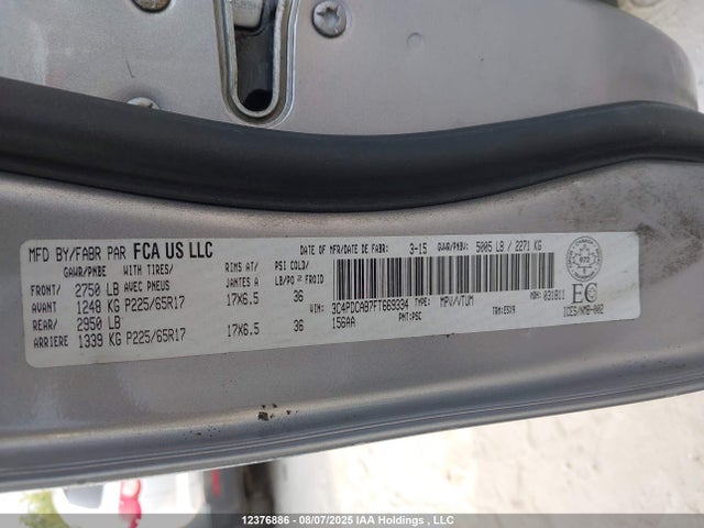 Dodge JOURNEY SE 2015 3C4PDCAB7FT669334 Image 9