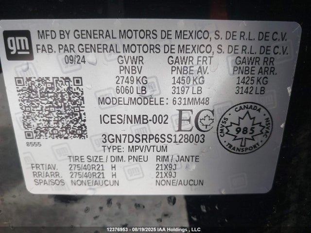 Chevrolet x0b+ec3 2025 3GN7DSRP6SS128003 Image 19