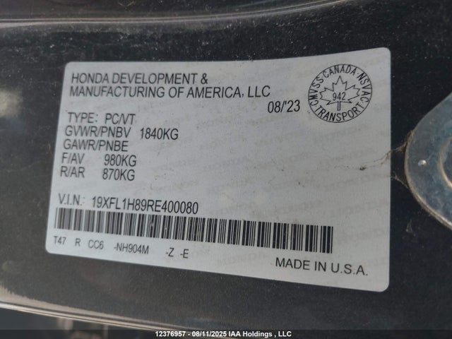 Honda l15b7 2024 19XFL1H89RE400080 Image 9