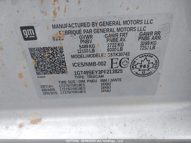 GMC l5p 2023 1GT49SEY3PF213825 Image 9