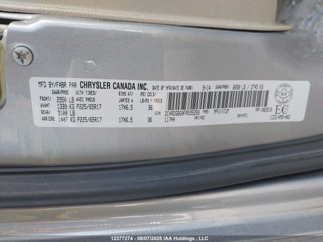 2C4RDGBG0FR535293 Dodge 2015