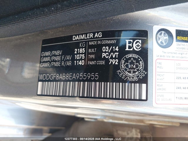 WDDGF8AB8EA955955 Mercedes-Benz 2014