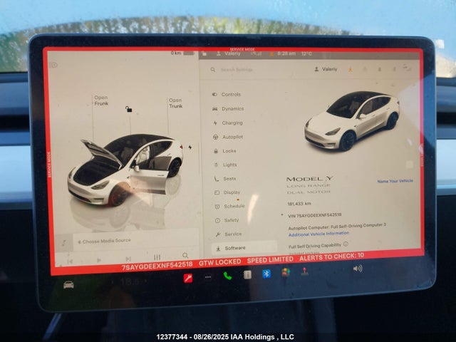 7SAYGDEEXNF542518 Tesla Model Y