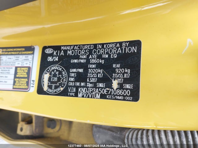 KIA dohc gdi nu 2014 KNDJP3A50E7108600 Image 9