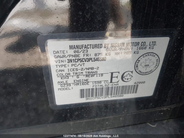 Nissan Kicks 2023 3N1CP5CV3PL546580 Image 9