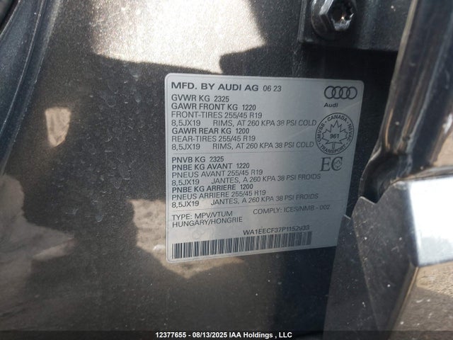 WA1EECF37P1152933 Audi 45 tfsi