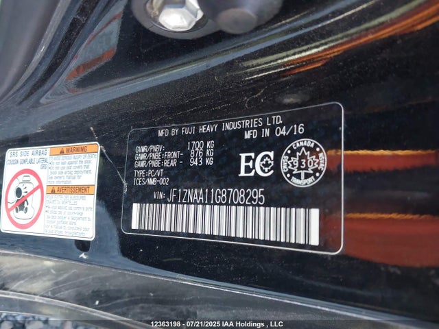 JF1ZNAA11G8708295 Scion fa20