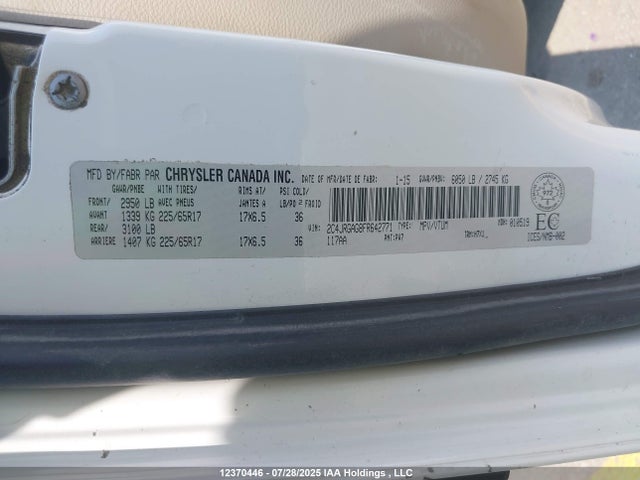 RAM Cargo Van 2015 2C4JRGAG8FR642771 Image 9