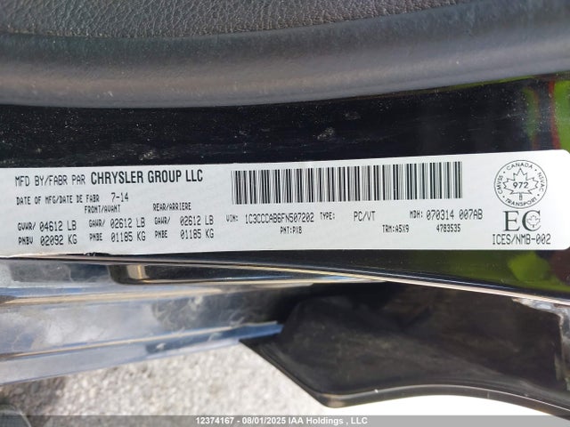 1C3CCCAB6FN507202 Chrysler 2015